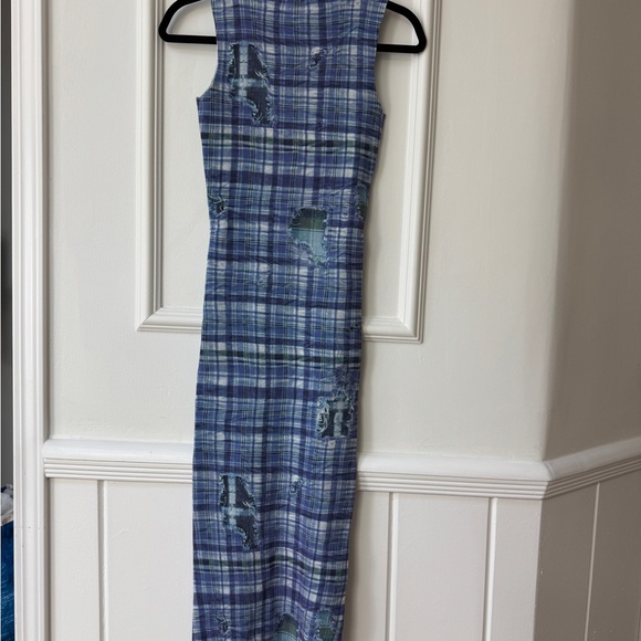 Acne Studios Printed Ribbed Stretch-Knit Midi Dress - Picture 6 of 6